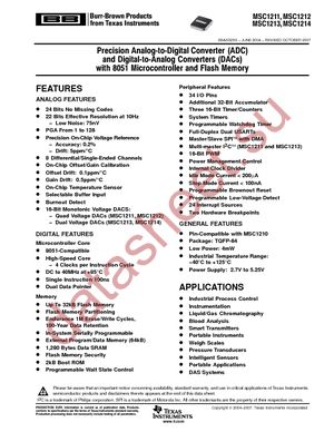 MSC1211Y2PAGTG4 datasheet  